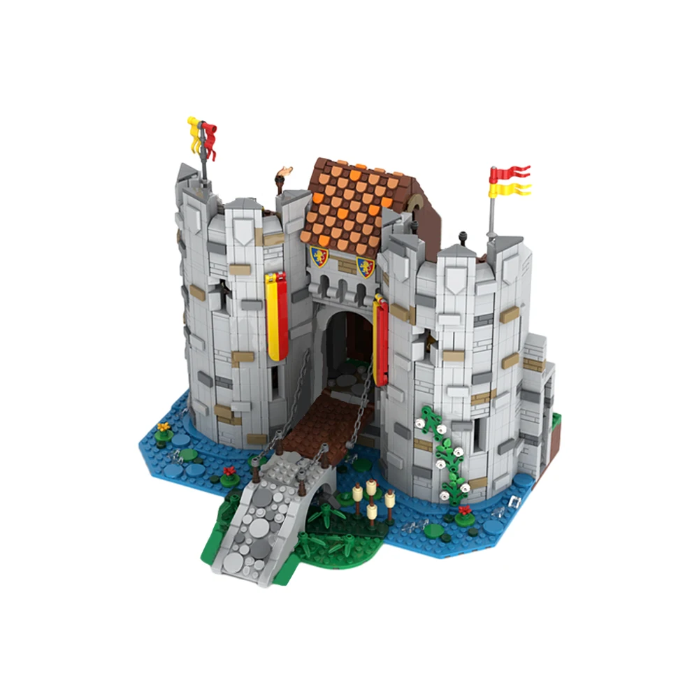 

Moc The Gate of Bricktenstein Castle Building Blocks Middle Ages Architecture Model DIY Bricks Toys Sets Kids Adult Medieval