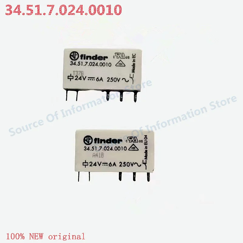34.51.7.024.0010 Finder Relay DC24V 5Pin 6A250VAC