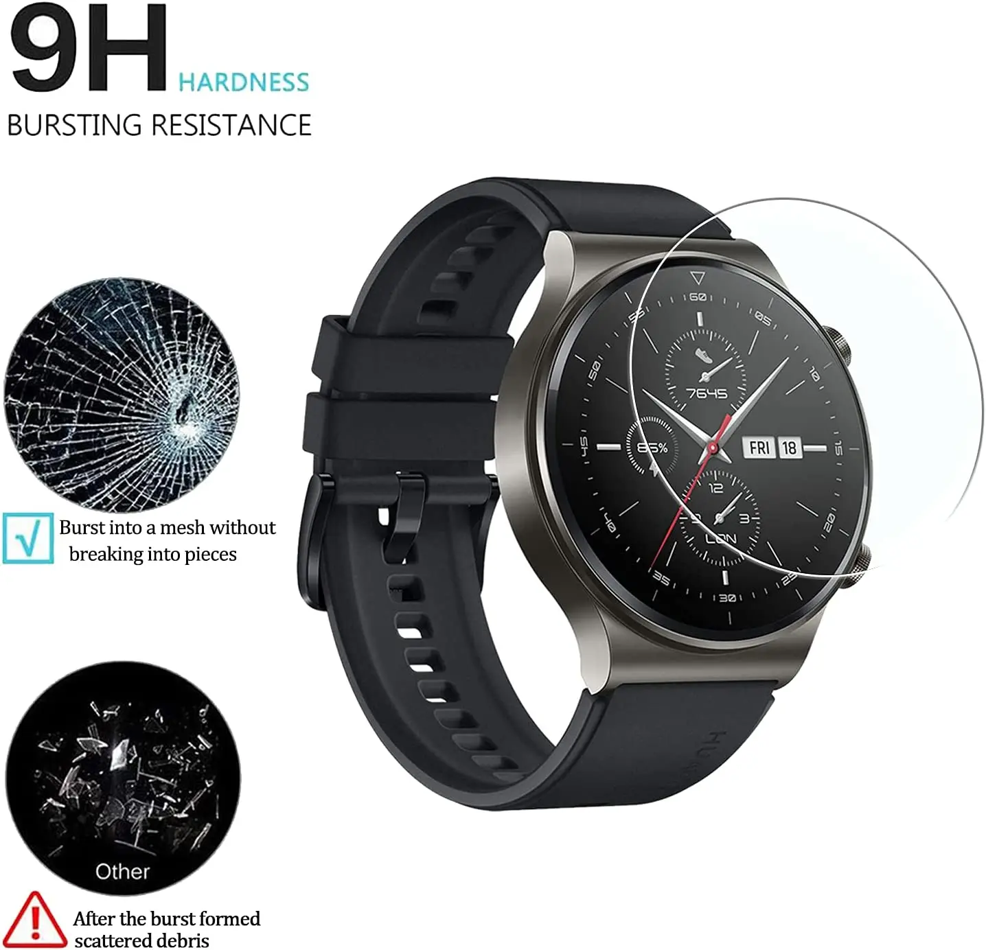 Huawei Watch GT3 Pro 43mm 46mm 용 강화 유리 필름 Huawei Watch GT 2Pro 용 화면 보호기 유리 시계 보호 필름