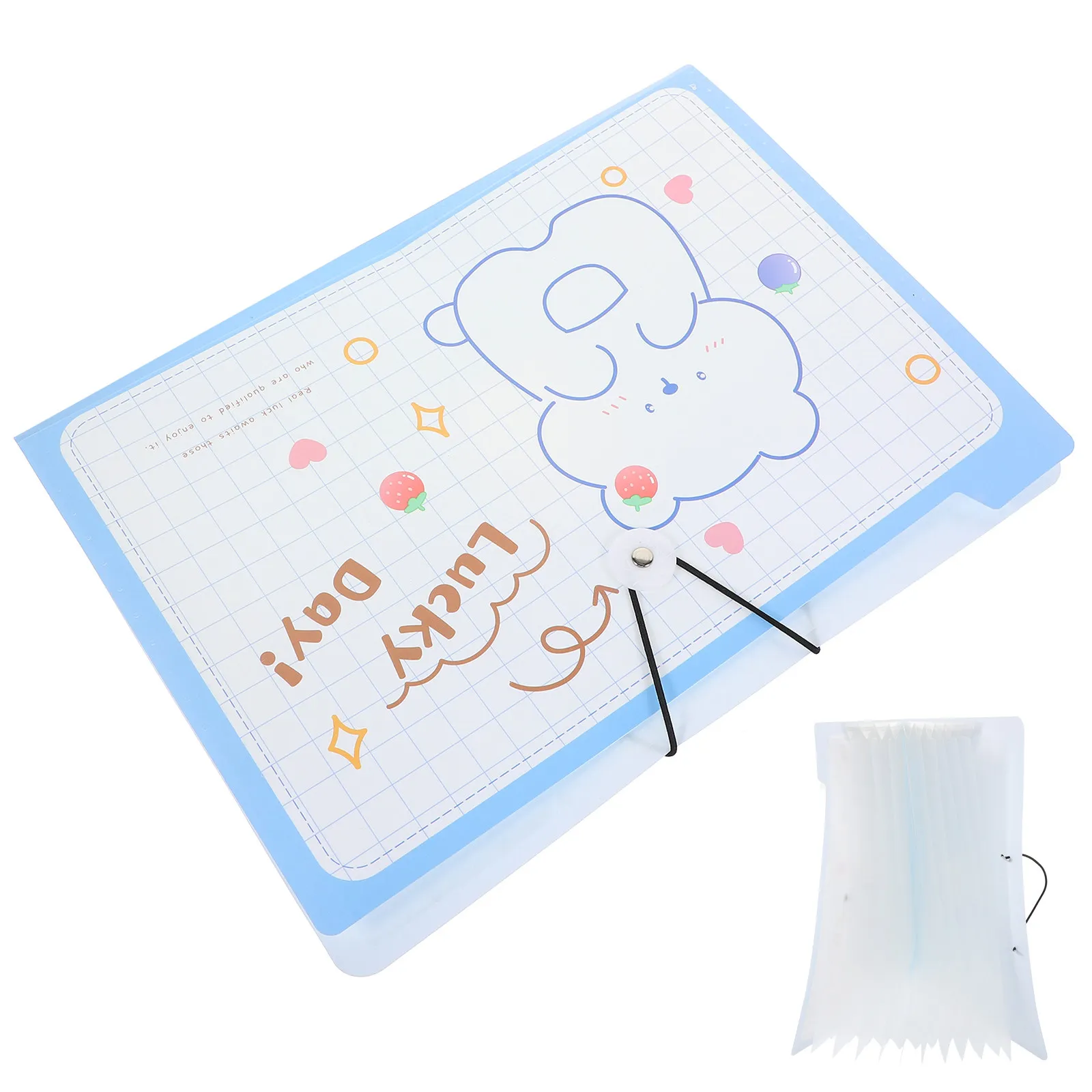 

2pcs Accordion File Folder Plastic Document Storage Bag For A4 Papers Bills Receipts Tickets Checks Multi-Pocket Portable Office