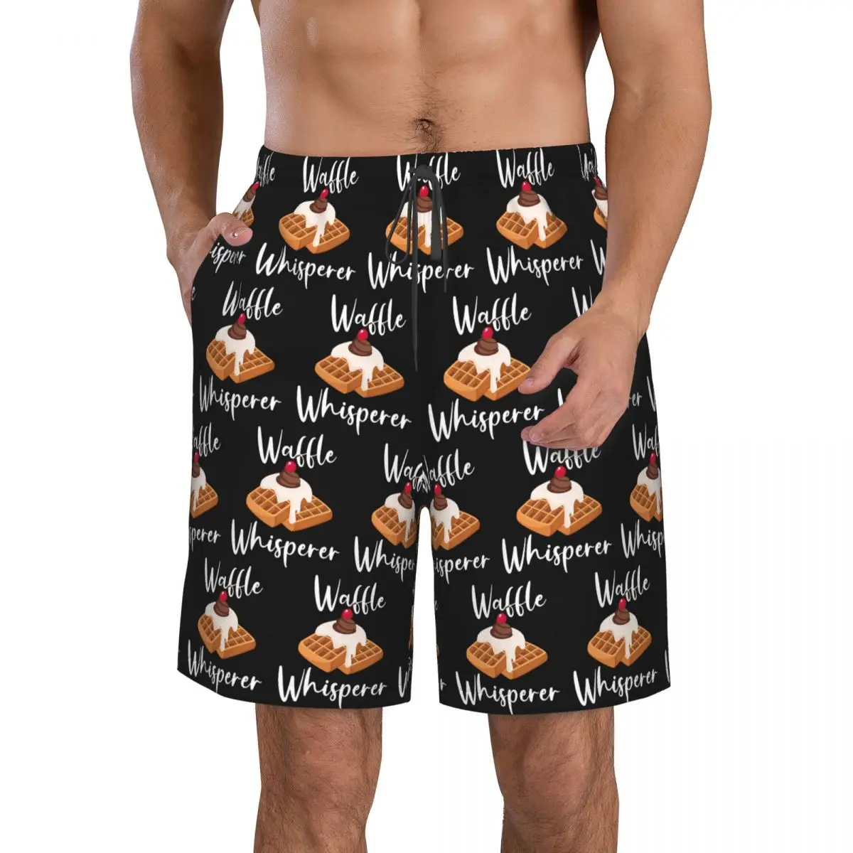 Waffle Whisperer Trunks Beach Board Shorts Casual Quick Dry Swimming Summer Men Pants