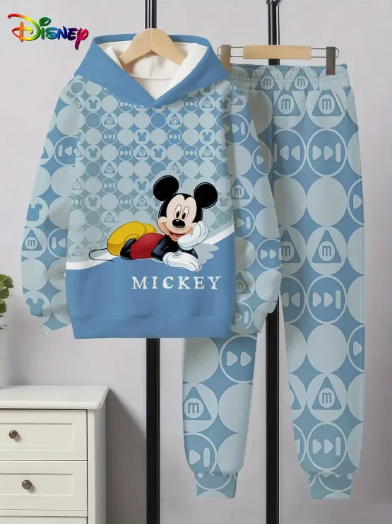 

Autumn and Winter Casual Hoodie Set Harajuku Y2k Disney Mickey Mouse Hoodie Sweatshirt Women's Retro Fashion Sweatshirt Set