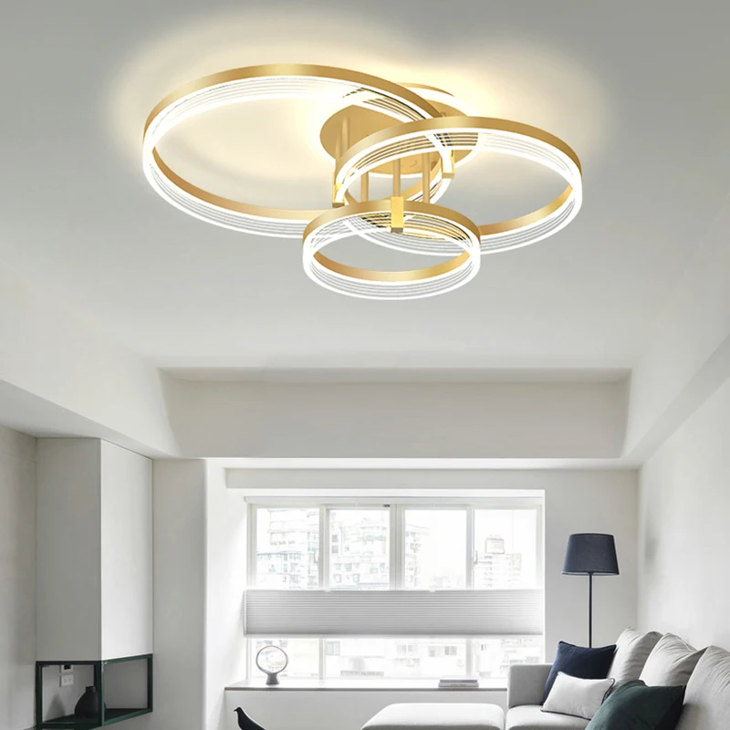 Light Luxury Living Room Chandeliers Modern Minimalist Hall Main Lamp Nordic Warm Round Square Bedroom Room Led Ceiling Lights