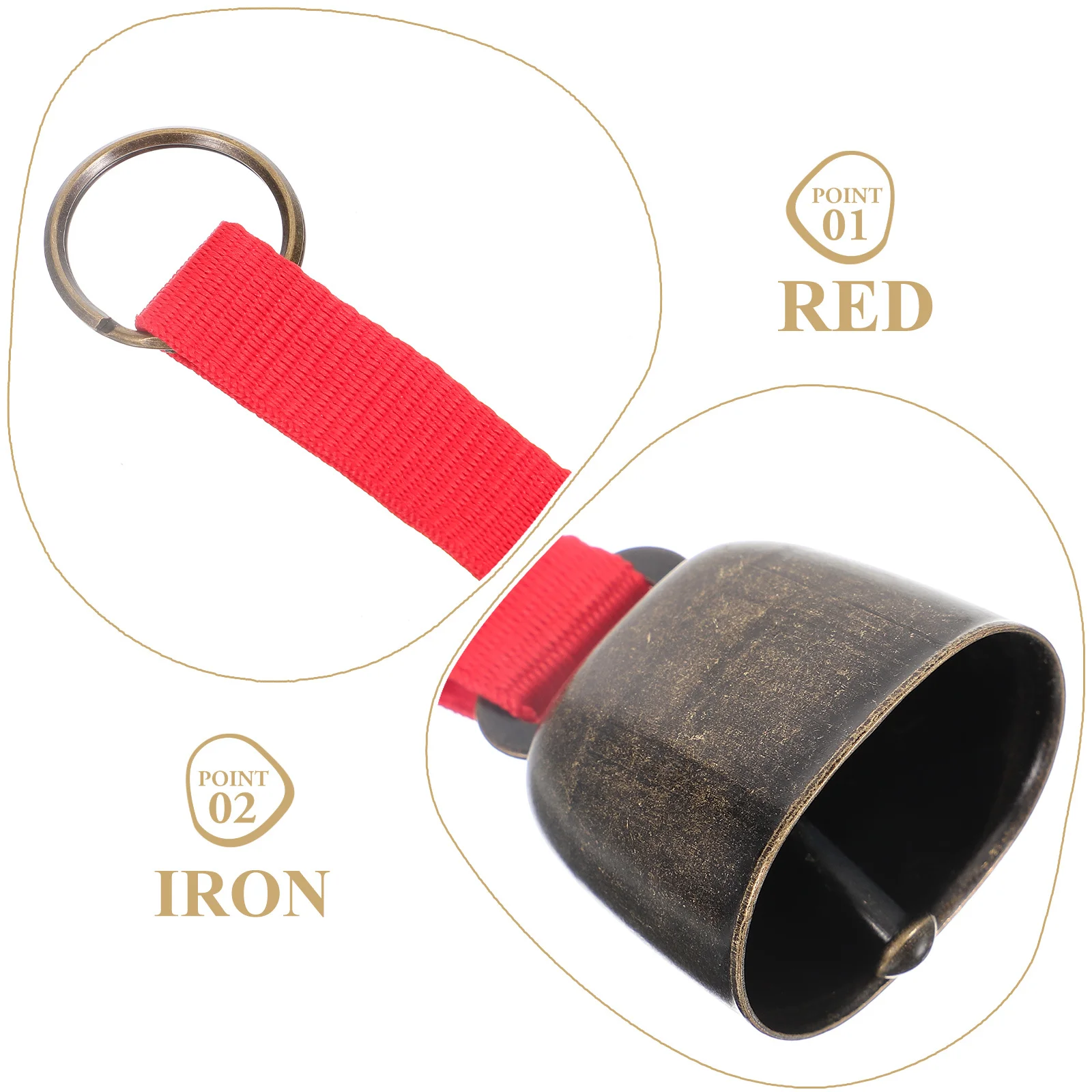 

5Pcs Bear Bell Vintage Loud Metal Camping Bells for Hiking Warning Use Outdoor Bells Hiking Bell Ornaments