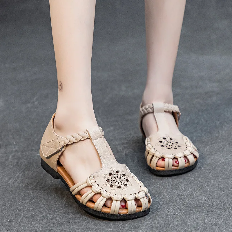 

Sandals Women's Summer New Flat Bottom Soft Sole Hollow Sandals Women's Elevated Shoes