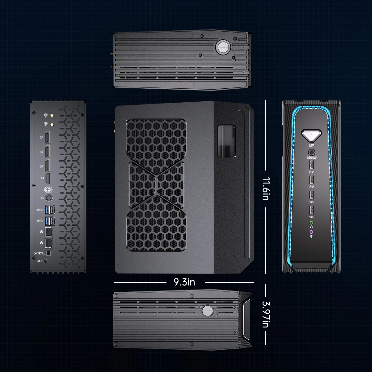 MSECORE SL800 Mini computer raffreddato ad acqua Intel Core I5 I7 I9 RTX407012GB DDR5 NVME4.0 SSD WiFi6E BT5.3 Mini PC Computer desktop