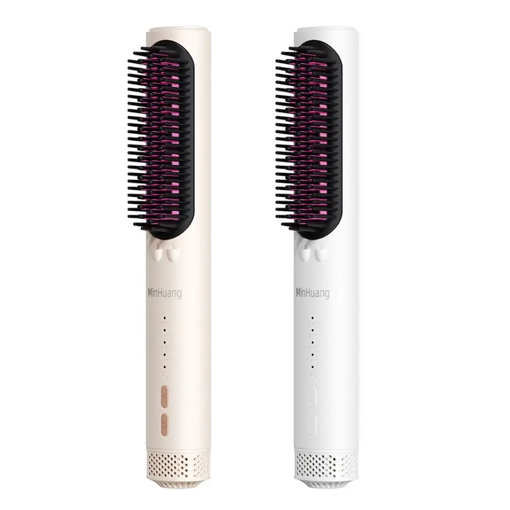 

Portable Negative Ion Hair Straightener 4 Temp Settings Cool Air Straightening Comb 140-200C° Anti-Scalding Straight Hair Comb