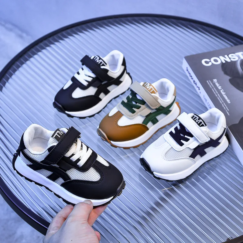 

Boys and Girls Casual Shoes Soft Bottom Non-slip Breathable Sports Shoes Middle and Big Children Hundred Colorful Running Shoes