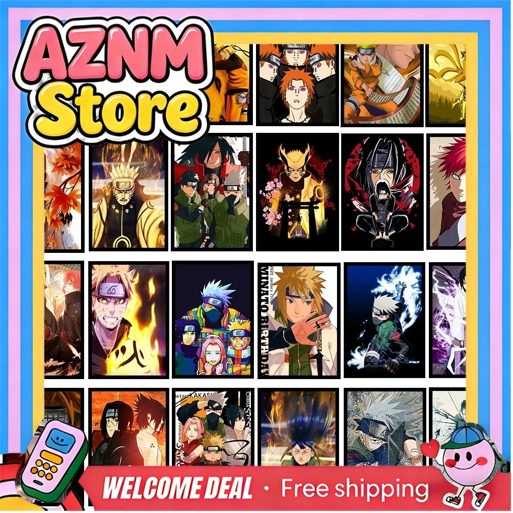 New Naruto Poster Kakashi Sasuke Itachi Uchiha Akatsuki Anime Character Canvas Art Painting for Modern Home Decoration Aesthe