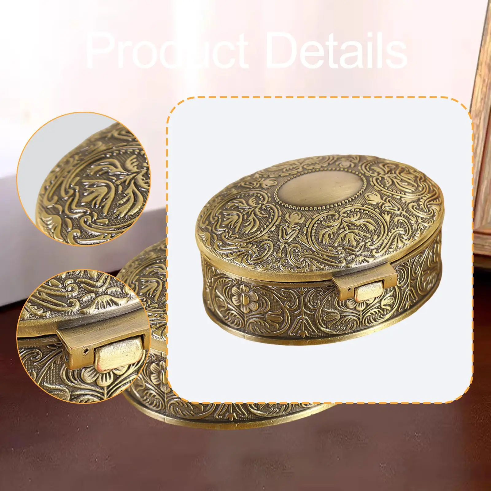 

Jewelry Box Large Capacity Versatile Oval Shape Storage Case Holder Organizer for Rings Mom