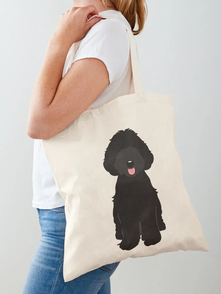 

LOVE Black Aussiedoodle Tote Bag reusable shopping bags Cloth bags canvas tote bags