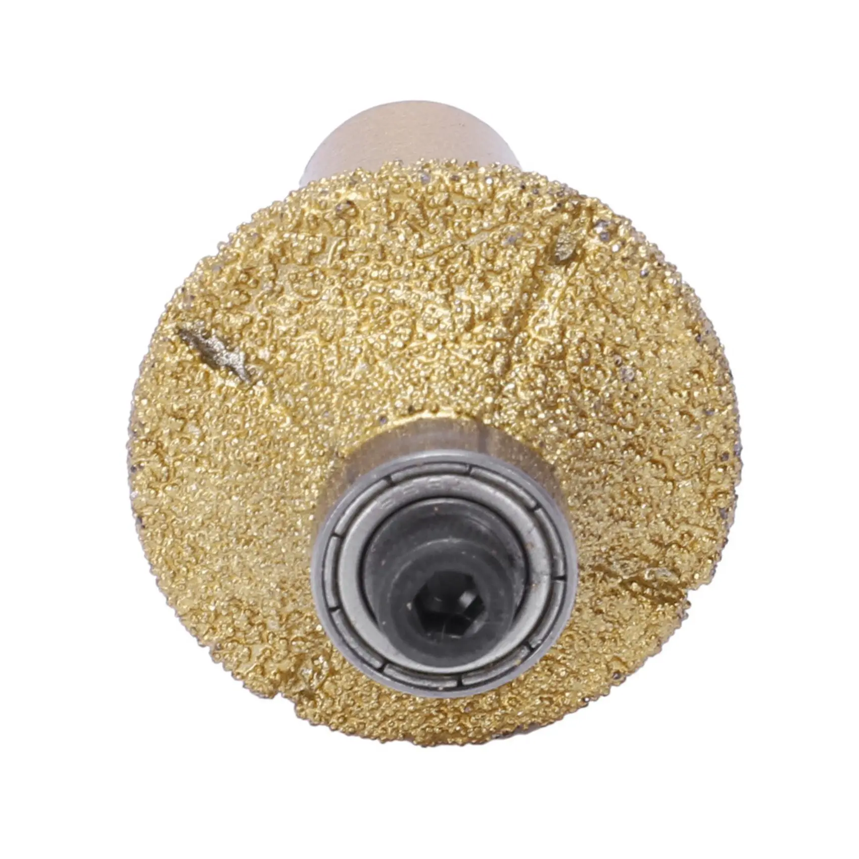 A44U 3X Marble 31Mm Dia Bullnose Diamond Profile Wheel Router Bit Gold Tone