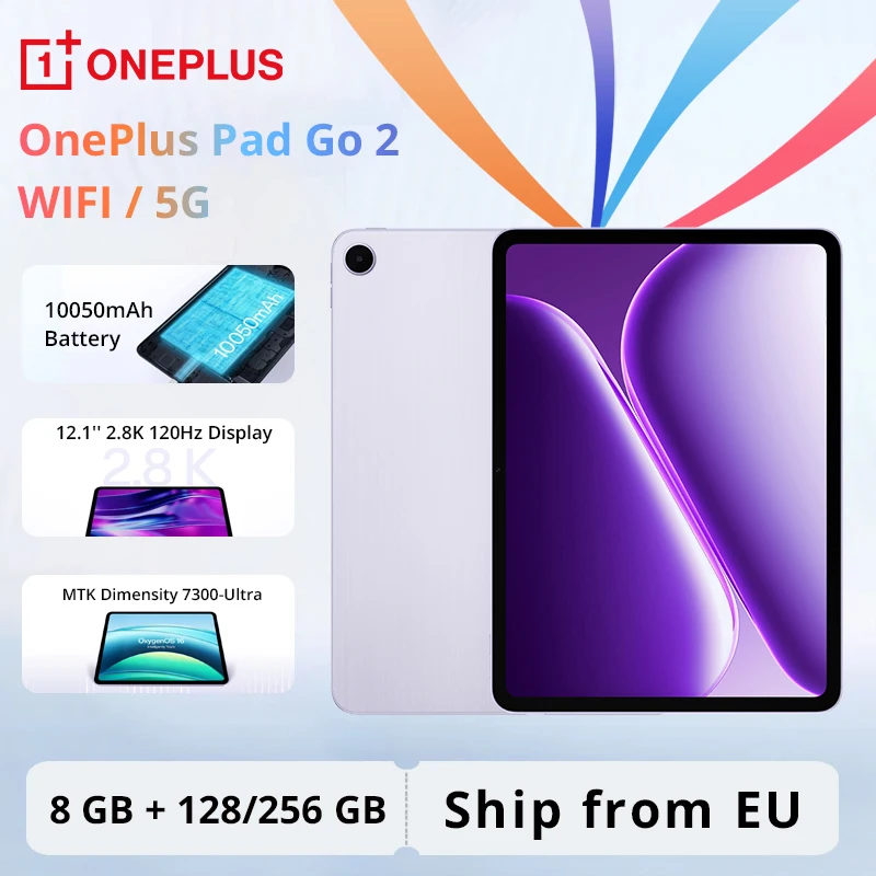 Image of Original OnePlus Pad Go 2 WiFi / 5G Tablet 12,1'' 120Hz Display MediaTek Dimensity 7300-Ultra 8MP Kamera 10050mAh Akku Android Tablet