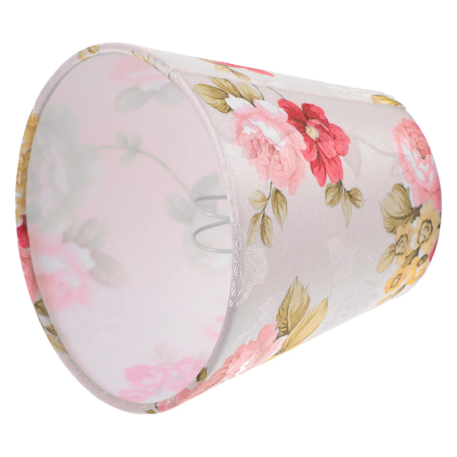 

Lampshade Wall Light Table Cover Supply Small Covers Floral Fabric Pvc Shell Iron Frame Shades for Floor