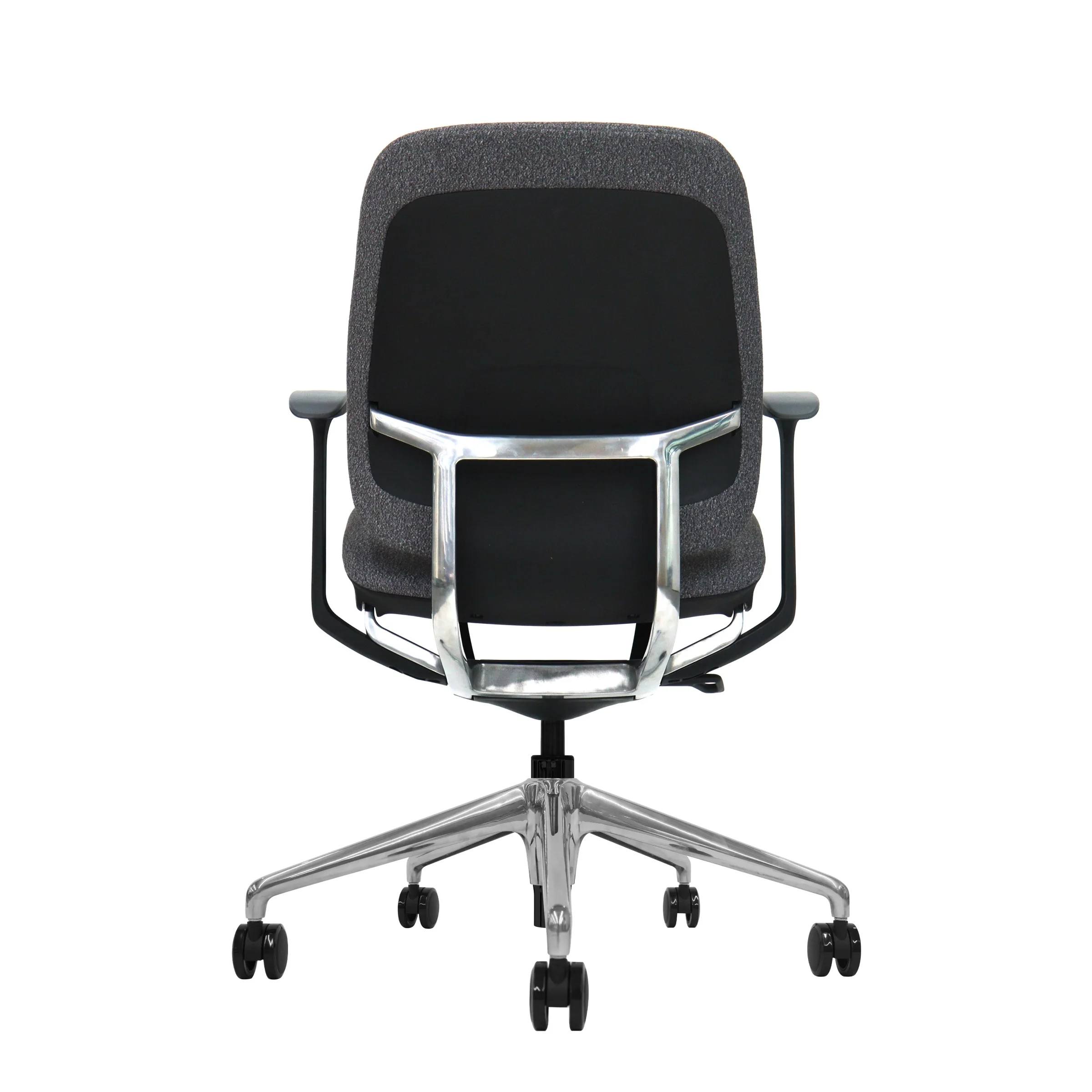 Cadeira de Escritório Premium Vaseat F6 para Conferências e Reuniões, Cadeira de Trabalho Estofada em Metal, Cadeira Executiva Giratória Ergonômica pa