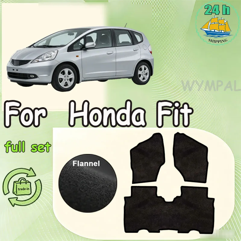 

Flannel Car Floor Mats For Honda Fit Jazz GD 2 3 4 5 GE 1 2 3 2003~2007 Panel Footpads Carpet Cover Pad Foot Pads Accessories