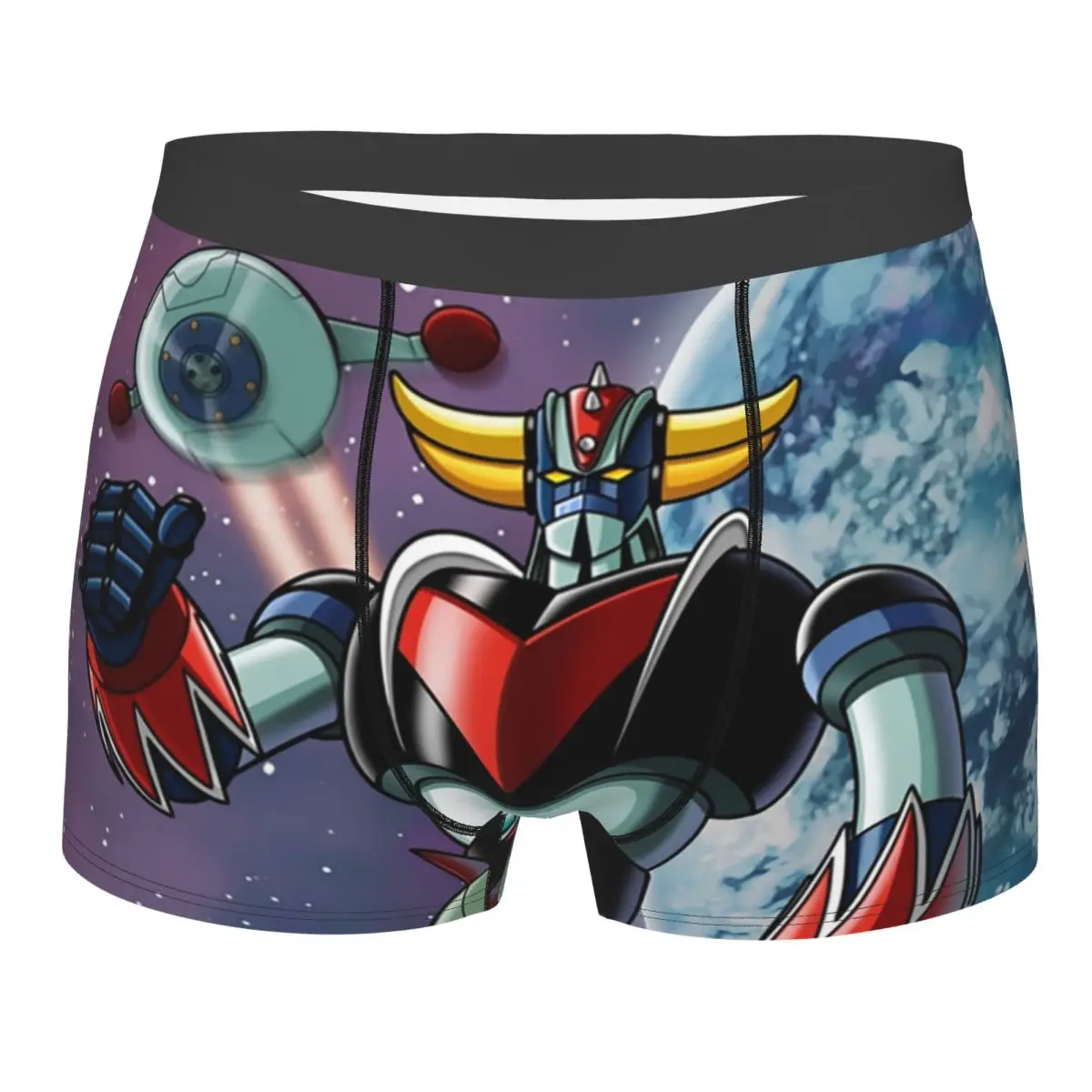 Grendizer Goldrake UFO Robot Underwear Men Sexy Print Customized Anime Manga Boxer Shorts Panties