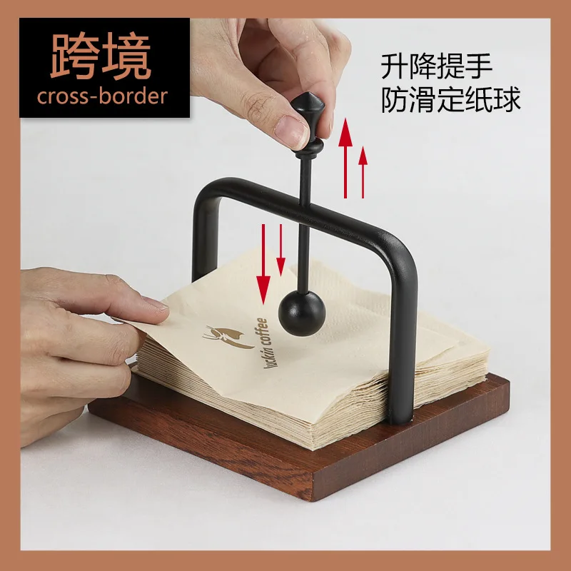 

Solid Wood Napkin Holder Desktop Tissue Dispenser Cafe Restaurant Hotel Tabletop Paper Tissue Stand Storage Rack