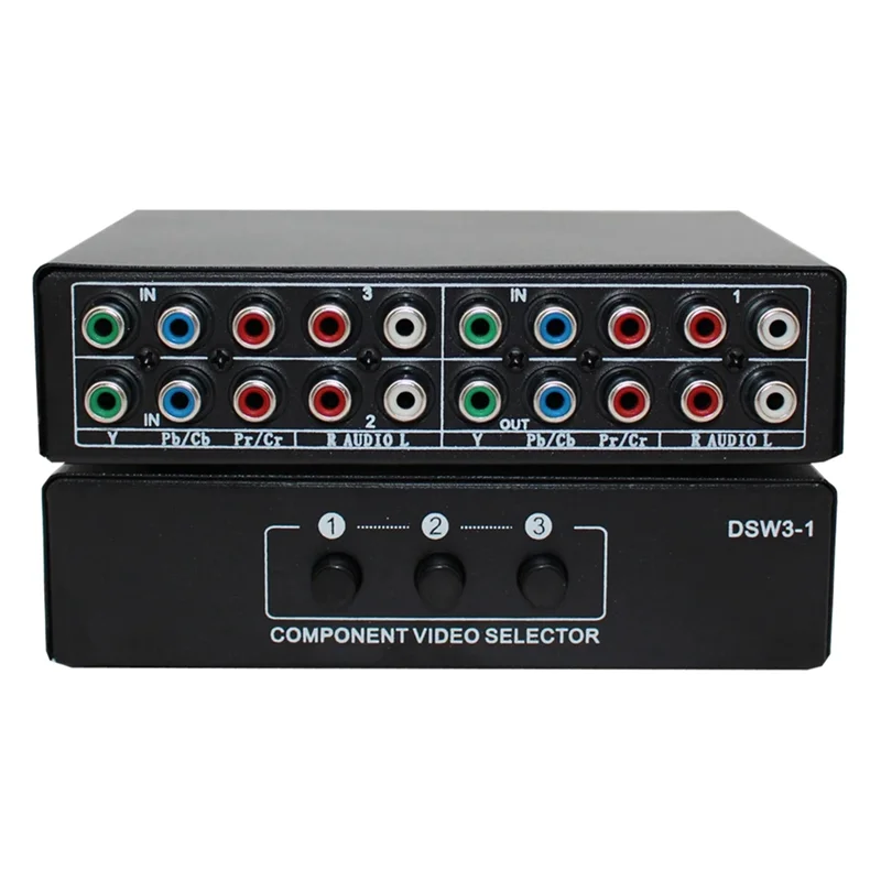SUNRI-3 Channel 5 RCA Ypbpr Selector AV Switcher 3 In 1 Output Ypbpr Komponen RGB Switcher