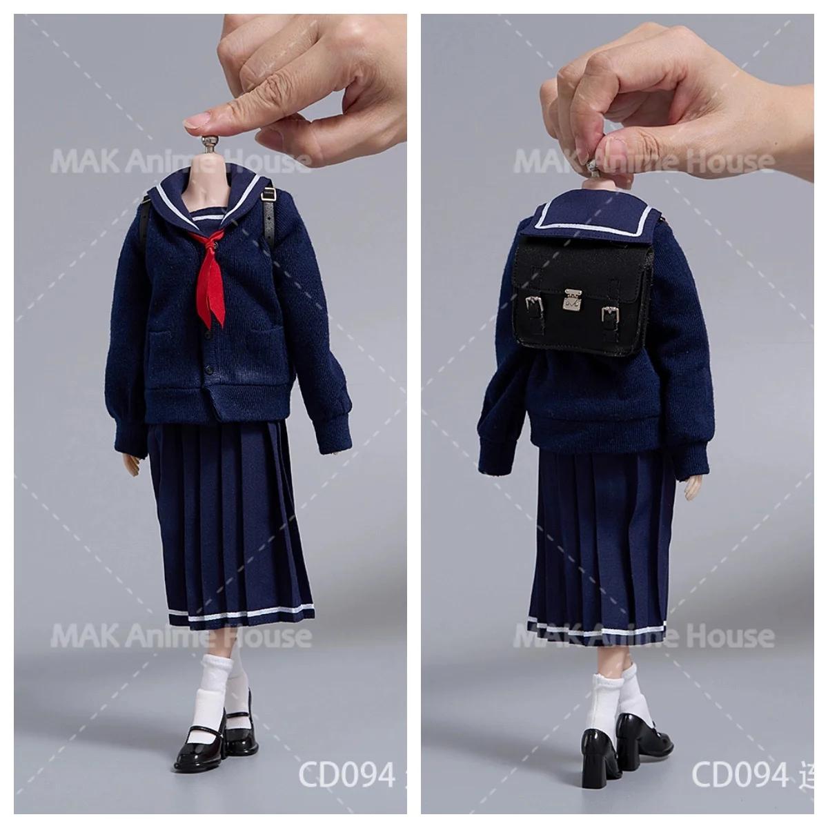 CDtoys CD094 1/6Scale College Feng Shui Handsuit Long Dress JKStudent Set Clothes Model Fit 12