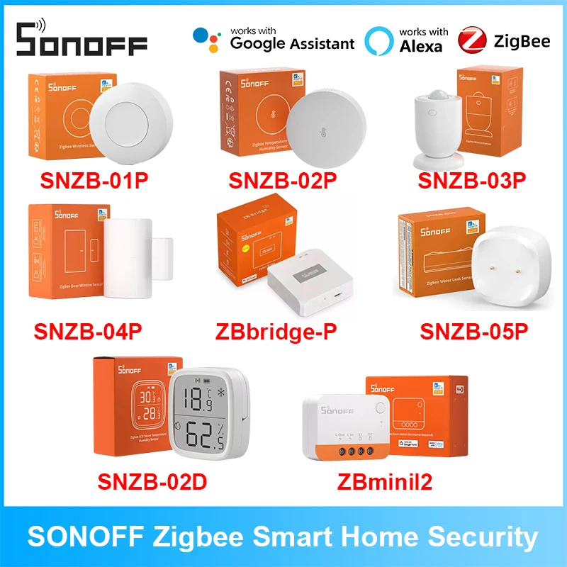 SONOFF Zigbee SNZB-05P SNZB-01P SNZB-02P SNZB-02D SNZB-03P SNZB-04P Zigbee 3.0 Sensor ZB BRidge PRO ZBmini L2 Smart Home Module