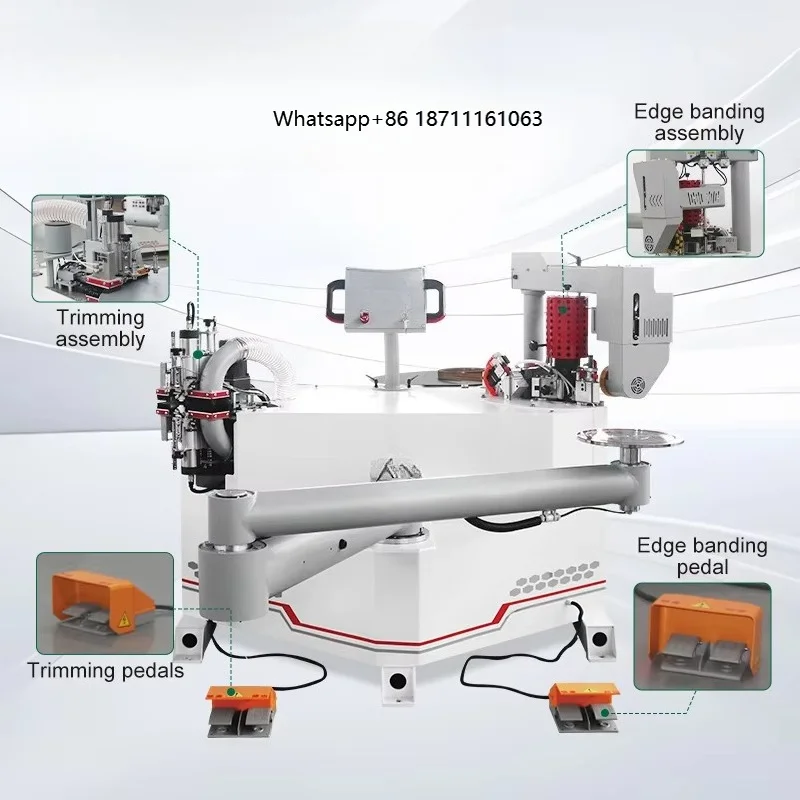 PUR Irregular Wood Curve Edge Banding Machine for MDF Plywood Arc Panel Sealing Woodworking