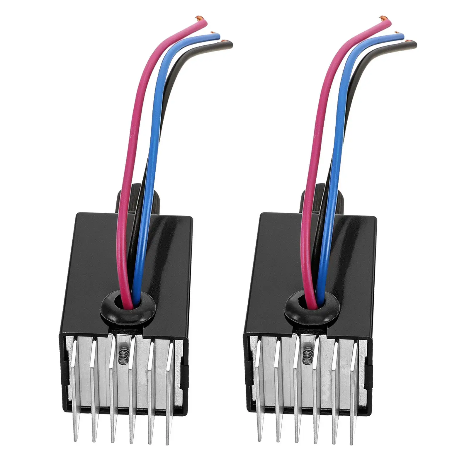 2Pcs Rotary Fan Speed Controller Switch Dc 12V 24V Truck Automotive Cooling Fan Radiator Heater Defroster Control