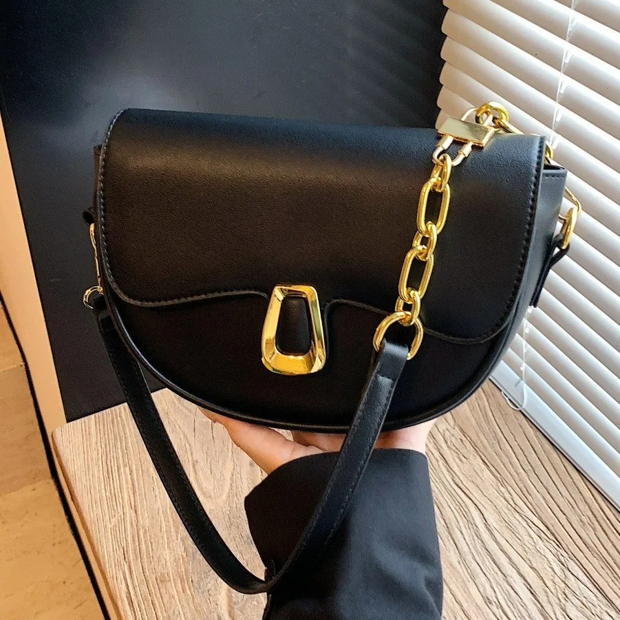 

New Style Luxury Saddle Bag for Women - Soft Leather Crossbody Shoulder Bag, Chic Commute Fashion Bag