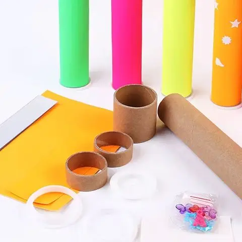 مجموعة مواد المشكال الدوارة ذاتية الصنع ألعاب مشكال ملونة بسيطة أدوات تعليمية للتجربة العلمية ألعاب يدوية #1