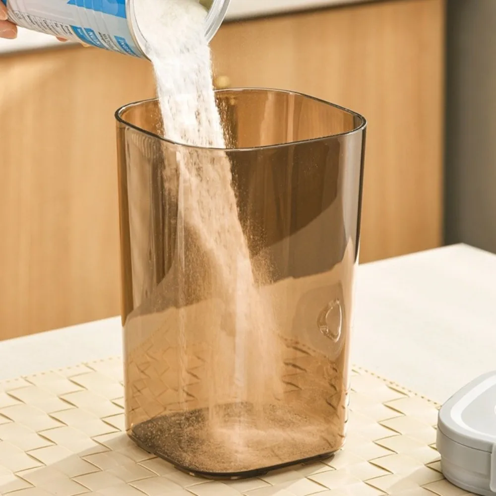 Coffee Bean Can Milk Powder Jar Box with Scraper Spoon 800ml/1300ml/1800ml Food Sealed Box Stackable Food Grade