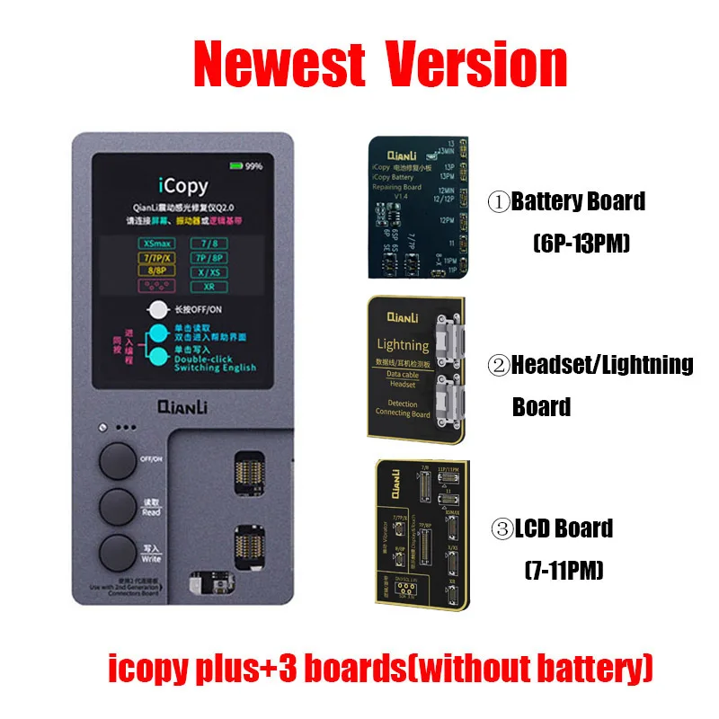 Qianli Programmer Icopy Plus Newest Version Ture Tone For Iphone 12 LCD Photosensitive Repair Battery Testing Board Original