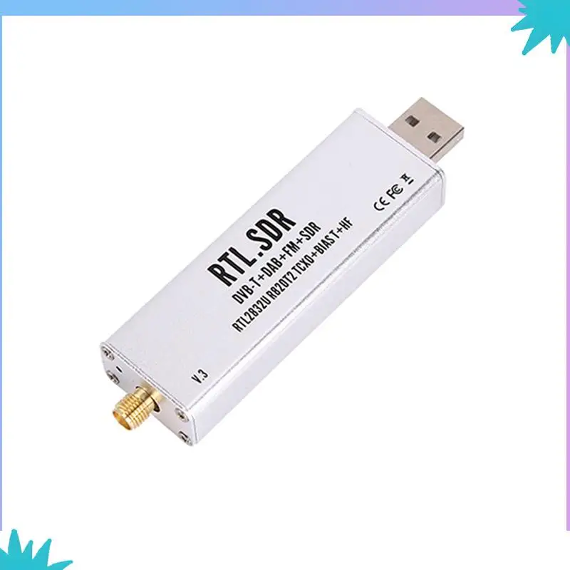 

ABZW 3X RTL-SDR Blog RTL SDR Receiver V3 RTL2832U 0.1Mhz-1.7Ghz TCXO SMA Software Defined Radio Receiver With Antenna