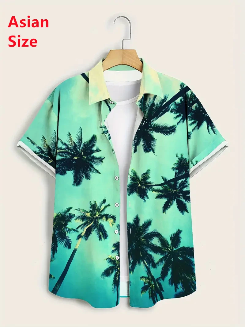 Hawaiian Man Shirts Summer Outdoor Beach Short-sleeved Shirt Urban Everyday Casual Men's Shirt Y2k Clothes Fashion Men's Shirt