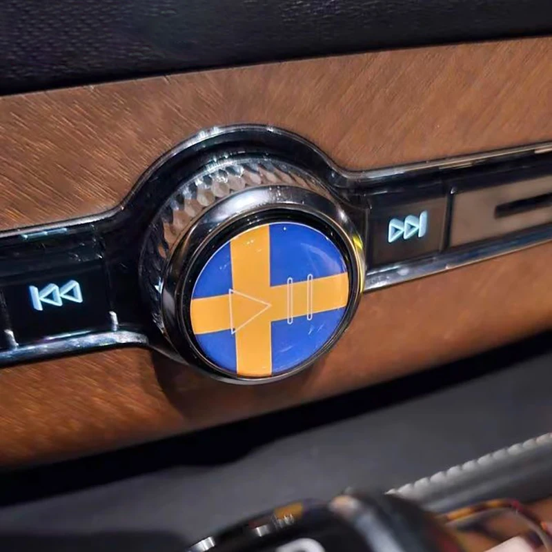 Для Volvo S60 S90 XC40 XC60 XC90 V60 V90 C40 внутренняя самоклеящаяся центральная ручка регулировки громкости кнопка наклейка автомобиля