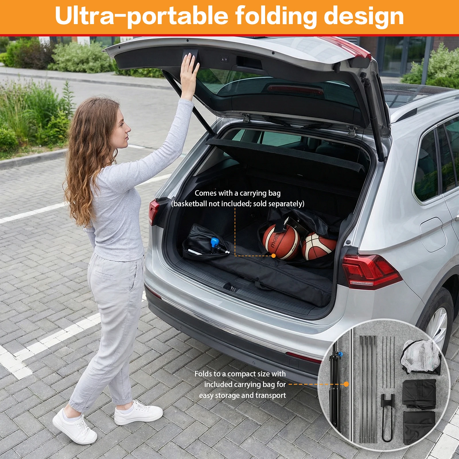 

Усиленный баскетбольный тренажер с углом наклона 180° ° Вращающаяся трасса с регулируемой высотой и системой возврата мяча для использования в помещении и на улице