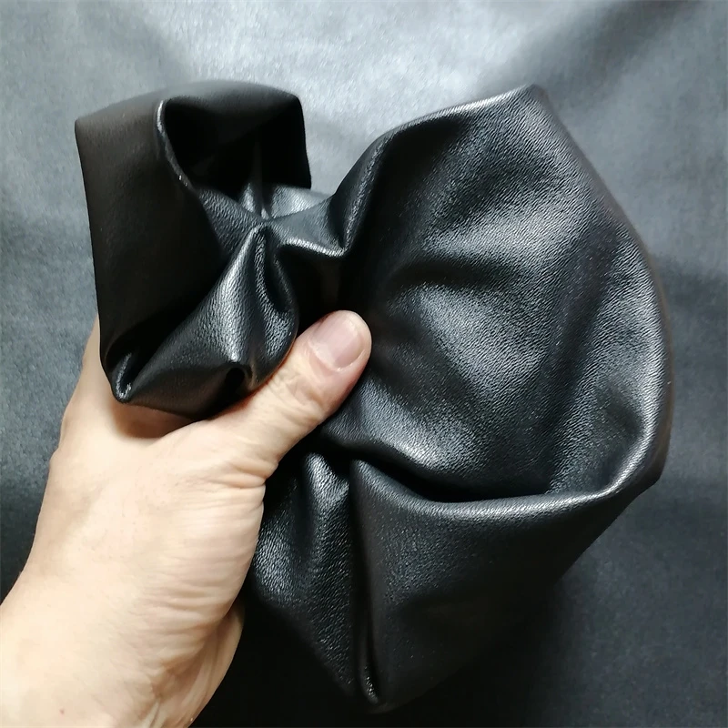 0.7mm Black Sheepskin Deerskin. Top-Grain Leather. Real Leather Fabric.Handmade DIY For Leather Clothes Whole Sheepskin