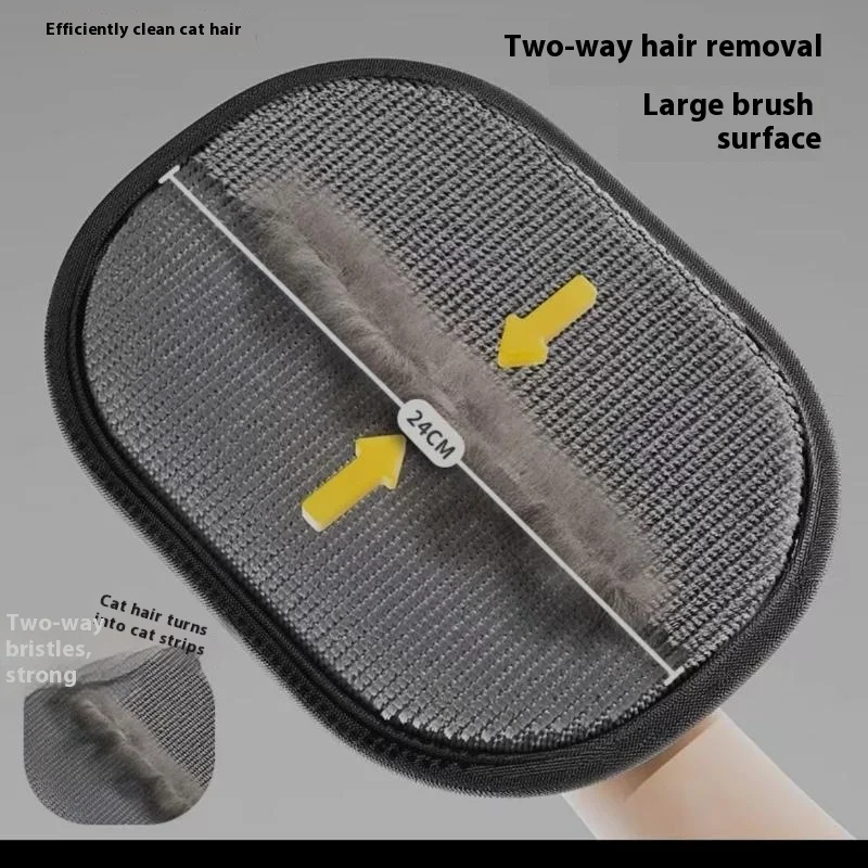 Double-Sided Fur Gloves Cat Dog Fur Magnet Gloves For Washing Deshedding Cleaning Carpets Sofas Upgrated Pet Hair Remover Glove view 6
