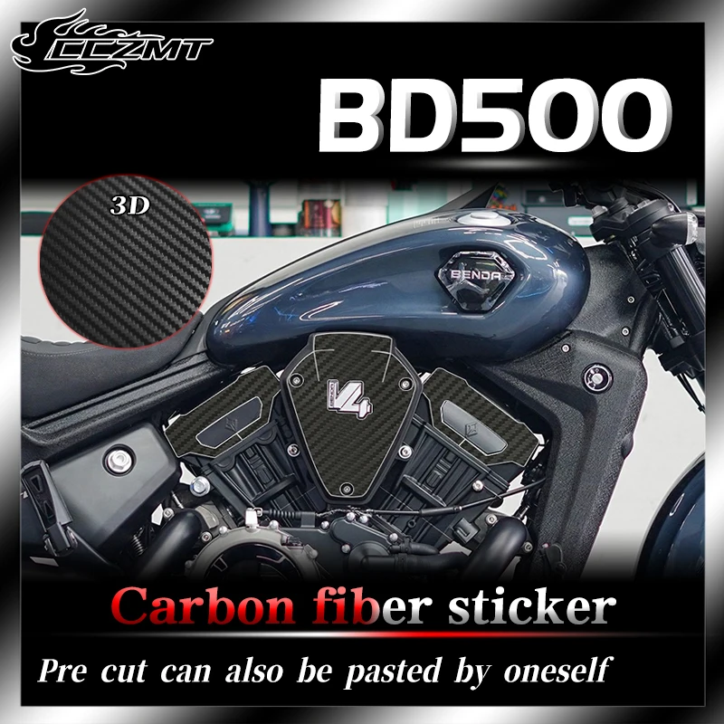 

For Benda BD500 stickers 3D carbon fiber decal film protection car stickers body anti scratch decorative modifications