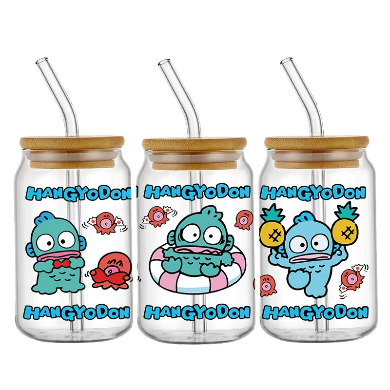 Hangyodon 16oz DTF Sticker Cups Cool Personalize UV Wrap Transfer Sticker Custom Labels DIY Logo Selfadhesive Waterproof