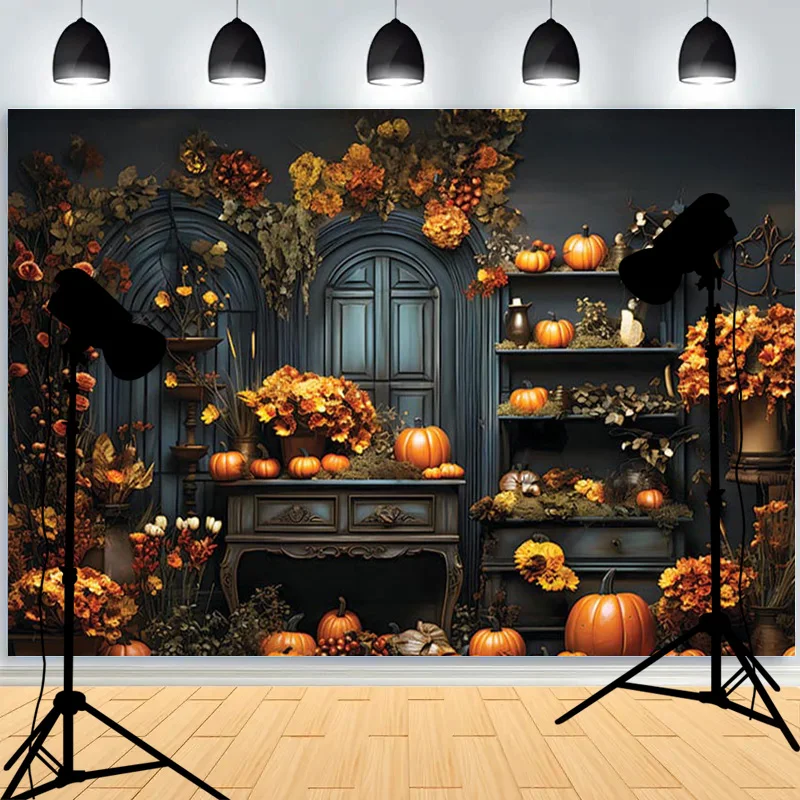 Halloween Day Shadows Photography Background Jack-o-lanterns Ghosts Wander And Spooky Tales Awaken Photo Studio Backdrops BH-25