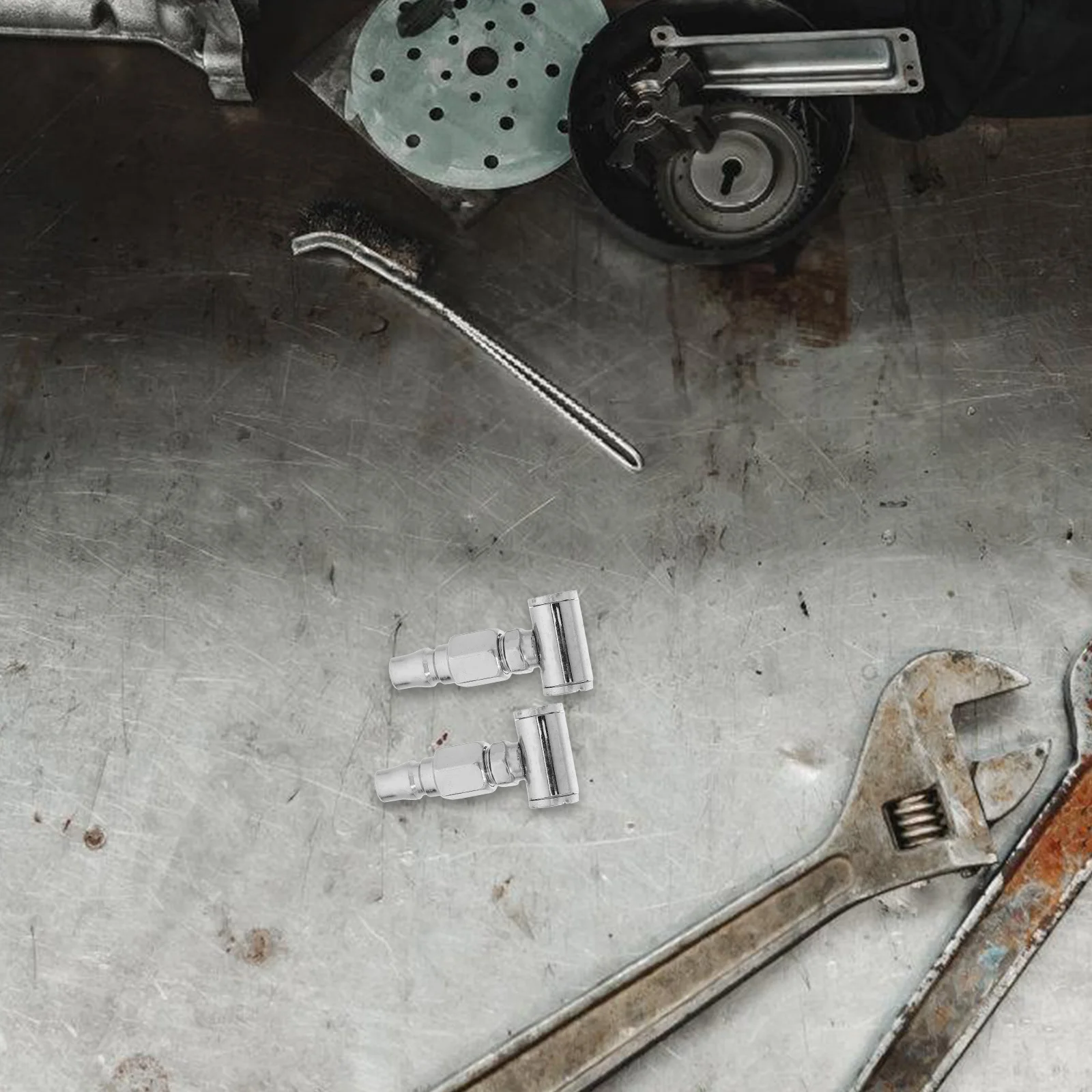 

2PCS Dual Head Inflatable Pump Nozzles for Bike Tire Valve Chuck Leakproof Inflator Nozzle Adapter Air Pump Tools