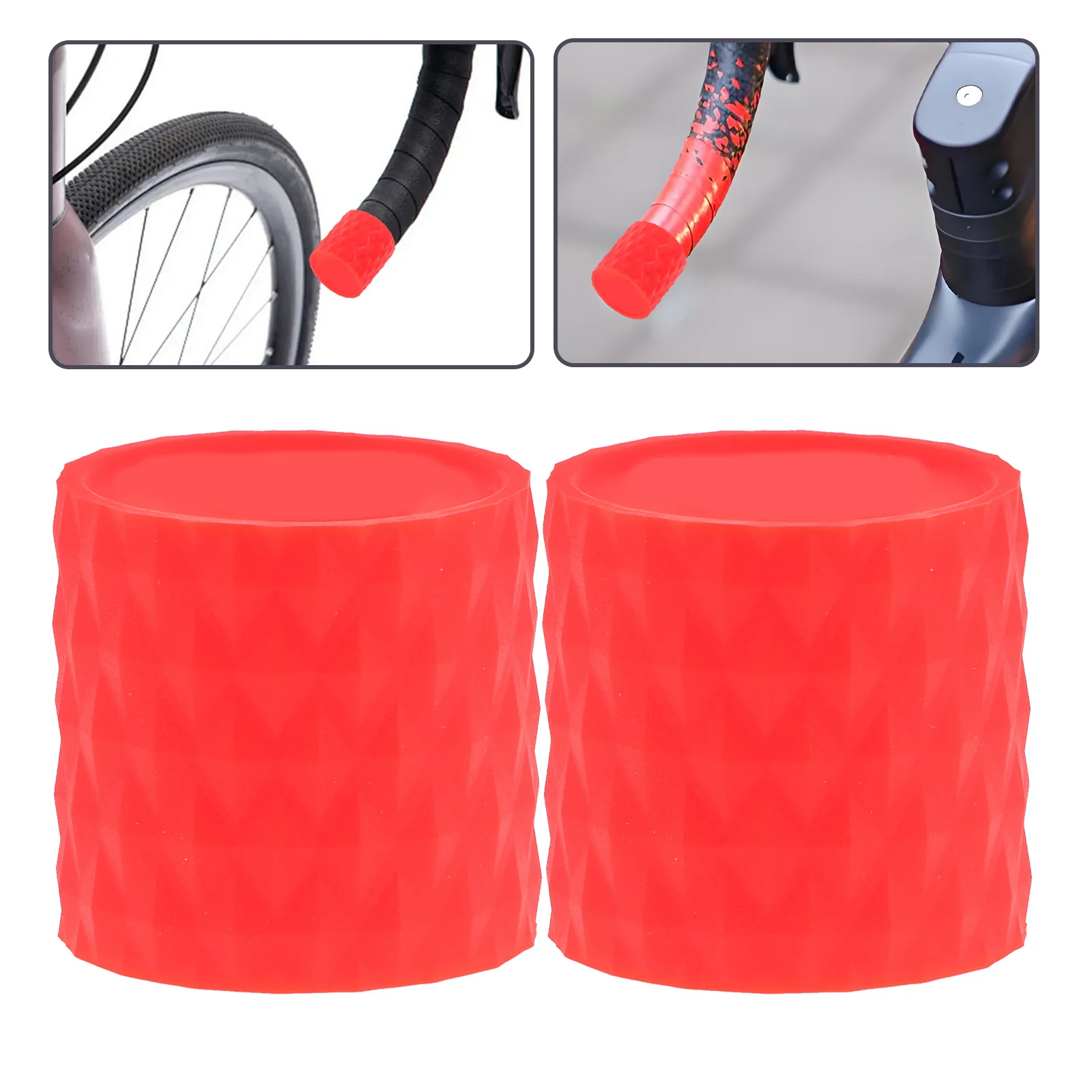 

1Pair Silicone Road Bike Handlebar End Caps Brake Lever Protectors Anti Slip Cover Soft Grip Sleeve Bicycle Accessory