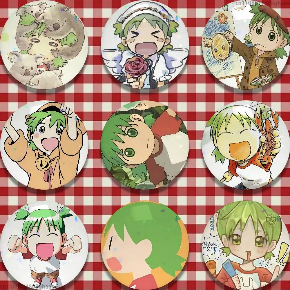 

Yotsuba Anime Cartoon 32/44/58mm Handmade Pins Round Brooch Badge Backpacks Clothes Jewelry Gifts
