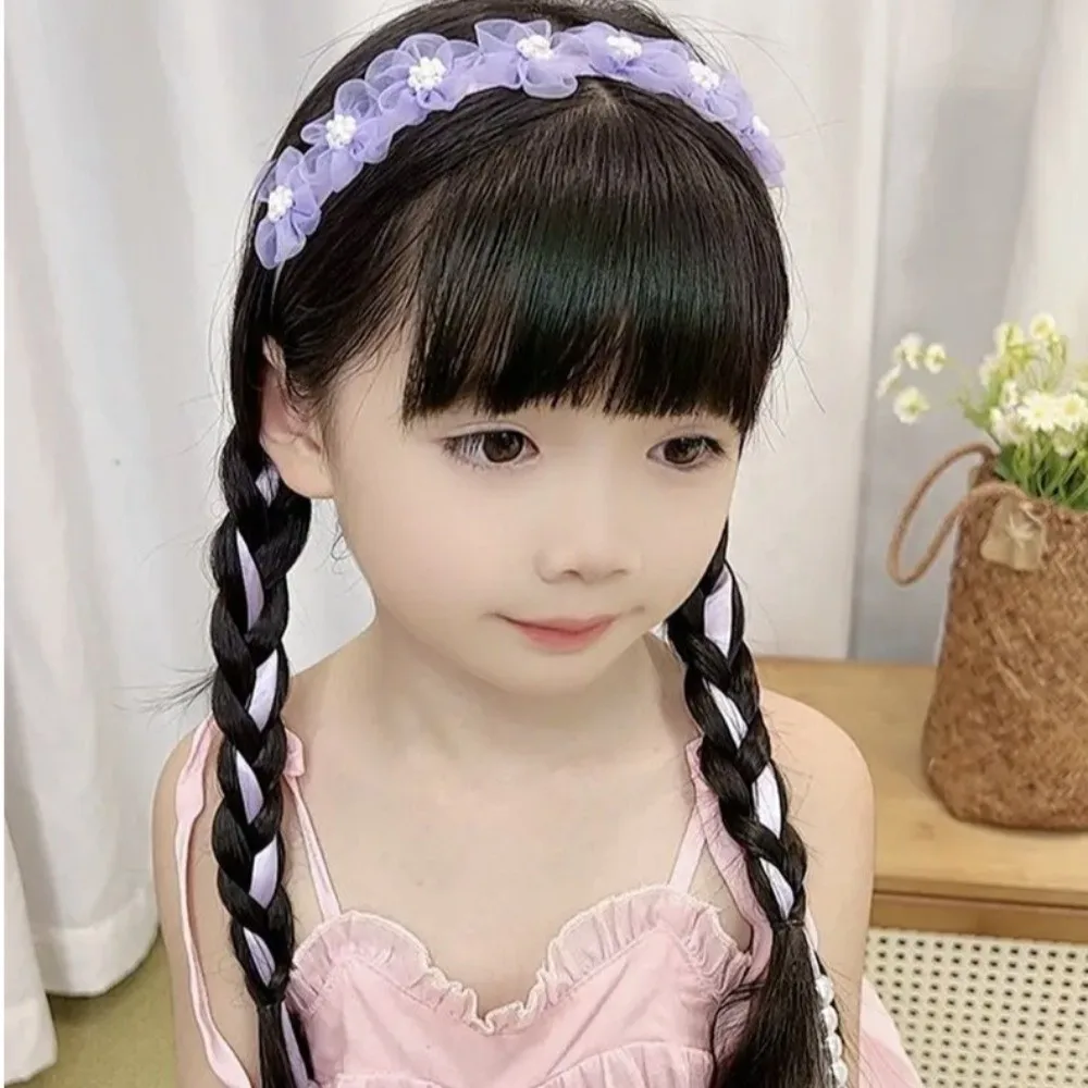 Faux Pearl Flower Headband Handmade Flower Internet Red Pearl Hairband Ethereal Girl Headwear Beach Travel Dance Performance