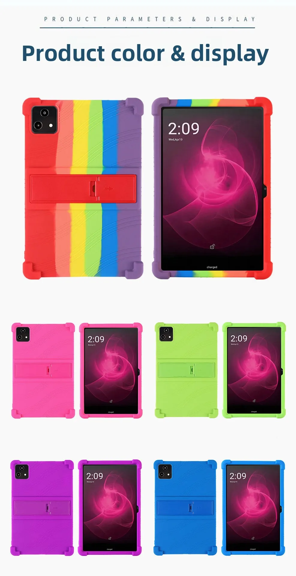 Stoßfeste TPU-Hülle für T-Mobile REVVL Tab 5G 10.36, Vollständiger Schutz mit Ständer, Mehrere Farben – Detail 9