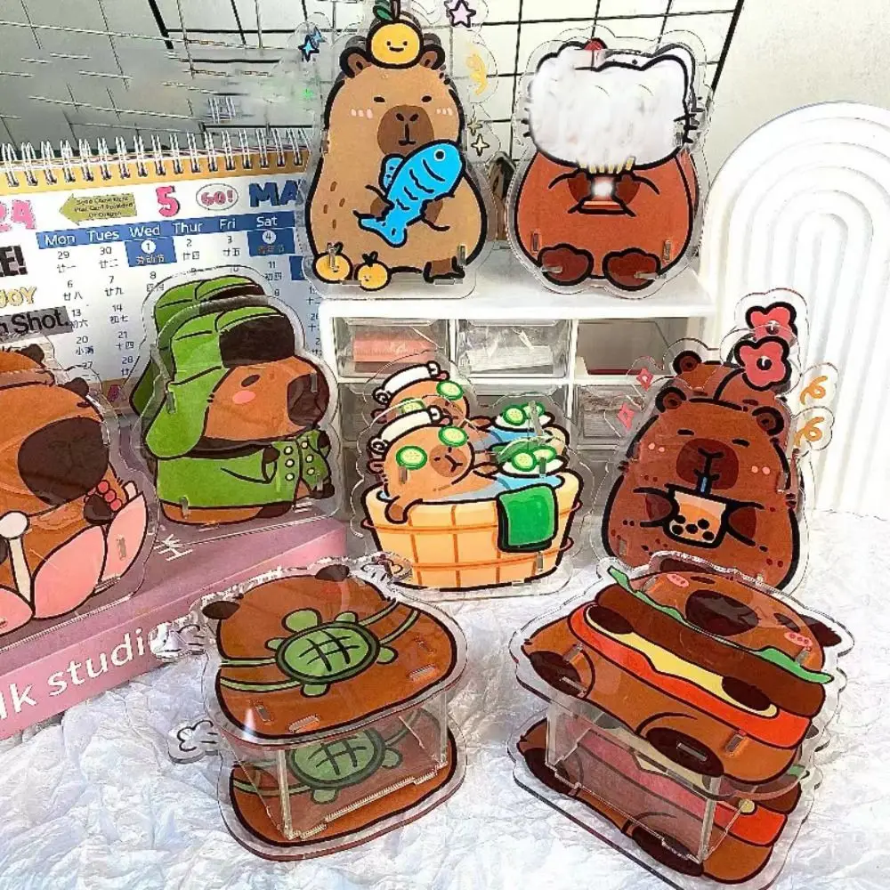 

Cute Acrylic Pen Holder Stationery Large-capacity Pencil Container Desktop Storage Stationery Bucket