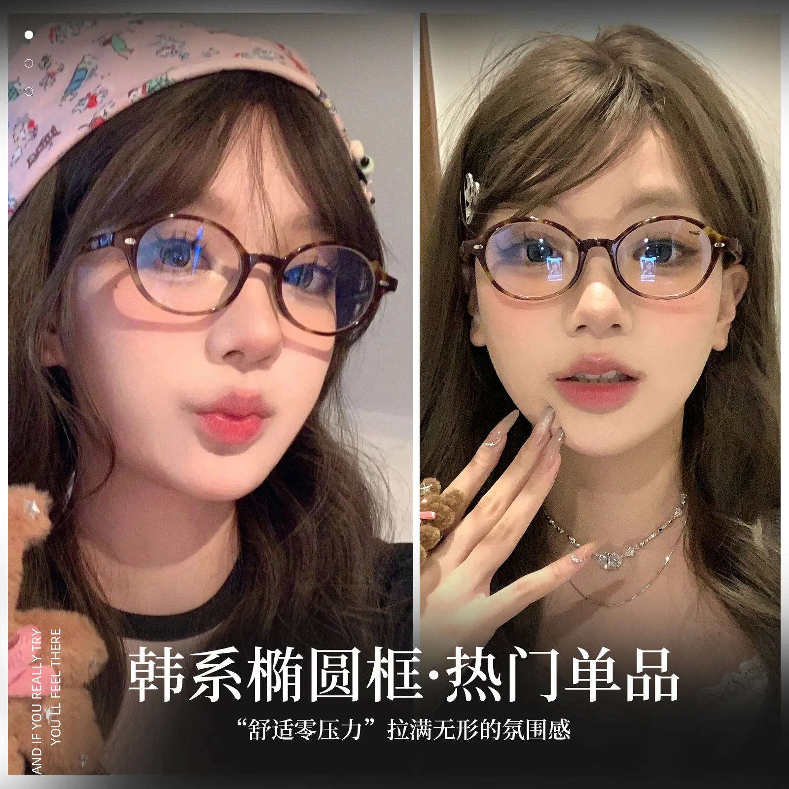 CLLOIO Oval Retro Anti Blue Ray Myopia Glasses Women  Photochromic Customization Glasses Autumn Winter Ambience Reading Glasses