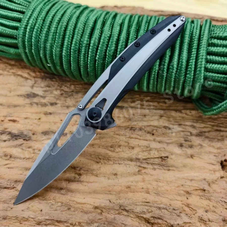 

Z0990 Компактный мини-нож EDC с лезвием D2, стальная ручка 420, ручка из углеродного волокна - многофункциональный острый нож для улицы, мужские подарки