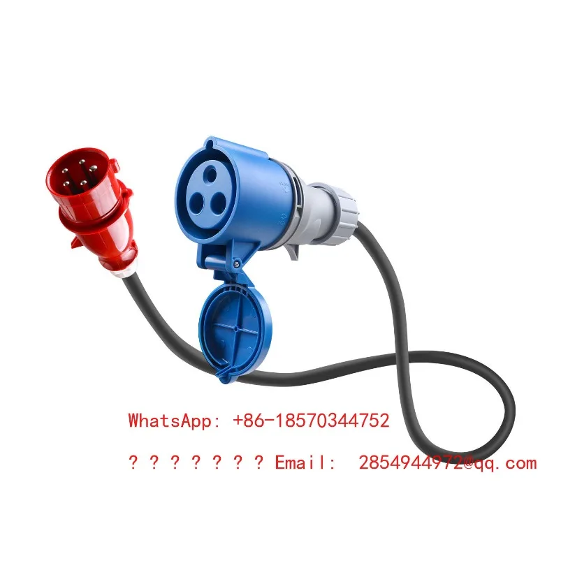 

Трехфазный коннектор-адаптер с 3 на 5 контактов, кабель-переходник 32А 380В, конвертер-вилка