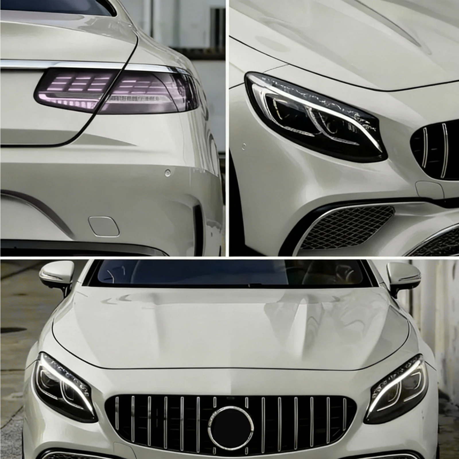 JWUDMVP 1.52x15m TPU PPF GT Silver Car Film - Color-Changing Self-Healing Scratch-Resistant Non-Fading High-Quality Car Wrap